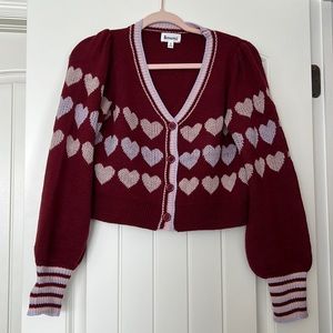 Heart Puff Sleeve Sweater